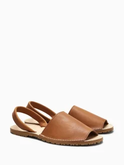 Next Beach Leather Sandals Tan Leather Sale