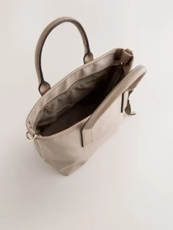 Next Nylon Cross-Body Bag Taupe Brown Online