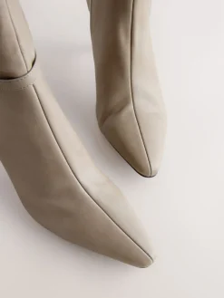 Next Forever Comfort® Knee High Hardware Trim Heeled Boots Taupe Best