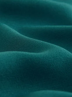 Next Teal Blue Long Sleeve V-Neck Blouse Hot