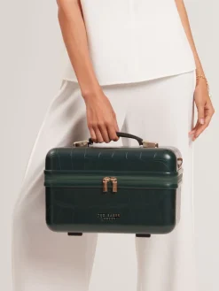 Ted Baker Icon Case Croc Vanity Case Green Sale