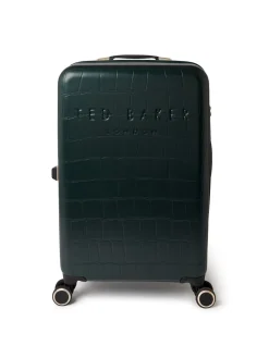 Ted Baker Icon Case Croc Medium Suitcase Green