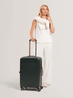 Ted Baker Icon Case Croc Medium Suitcase Green