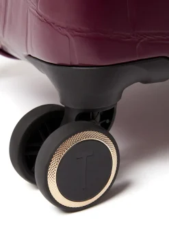 Ted Baker Icon Case Croc Medium Suitcase Red Clearance