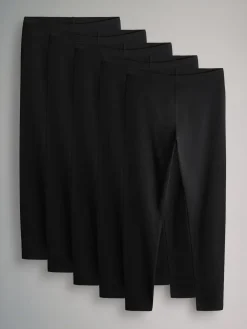 The Set 5 Pack Basic Leggings Black Outlet