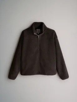 The Set 2 Pack Borg Funnel Neck 1/4 Zip Jumper Chocolate Brown/Cream Best