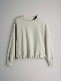 The Set 2 Pack Bubble Hem Sweatshirts Navy/Sage Green Best