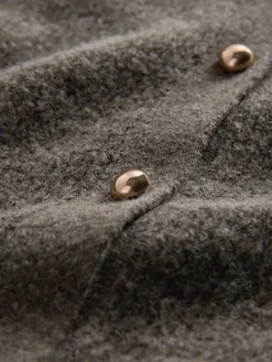 The Set 2 Pack Chunky Rib Knitted Cardigans With Wool Brown Marl/Cream Online