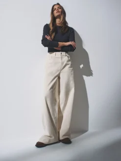 The Set 2 Pack Cord Wide Leg Jeans Cream/Black Best