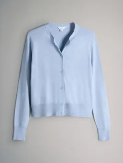 The Set 4 Pack Fine Knit Button Through Cardigan Navy Blue/Light Blue/Cream Best