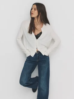 The Set 4 Pack Fine Knit Button Through Cardigan Navy Blue/Light Blue/Cream Best