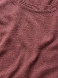 The Set 3 Pack Fine Knit T-Shirts Plum/Dark Pink/Brown Clearance