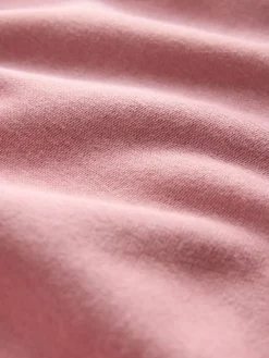 The Set 2 Pack Half Zip Funnel Neck Sweatshirts Pink/Chocolate Brown New