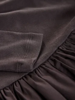 The Set 2 Pack Long Sleeve Jersey Woven Mix Dresses Black/Chocolate Brown Sale