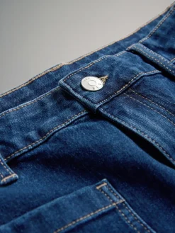 The Set 2 Pack Patch Pocket Wide Leg Jeans Indigo Blue/Black Online