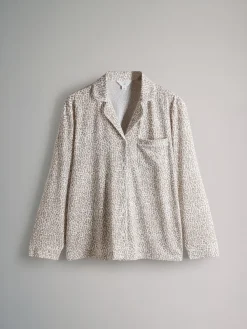 The Set 2 Pack Polyester Viscose Blend Button Through Long Pyjamas with Piping Animal/Pink Online