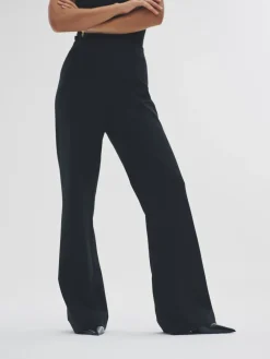 The Set 2 Pack Ponte Wide Leg Trousers Black Discount