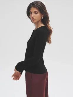 The Set 2 Pack Ribbed Knit Cardigans Black/Brown Discount