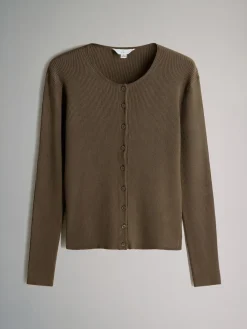 The Set 2 Pack Ribbed Knit Cardigans Black/Brown Discount