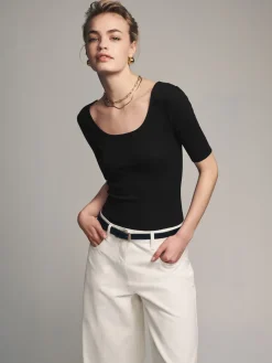 The Set 3 Pack Ribbed Long Sleeve Bodysuits Black/Grey/White Outlet