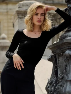 The Set 3 Pack Ribbed Long Sleeve Bodysuits Grey/Black/White New