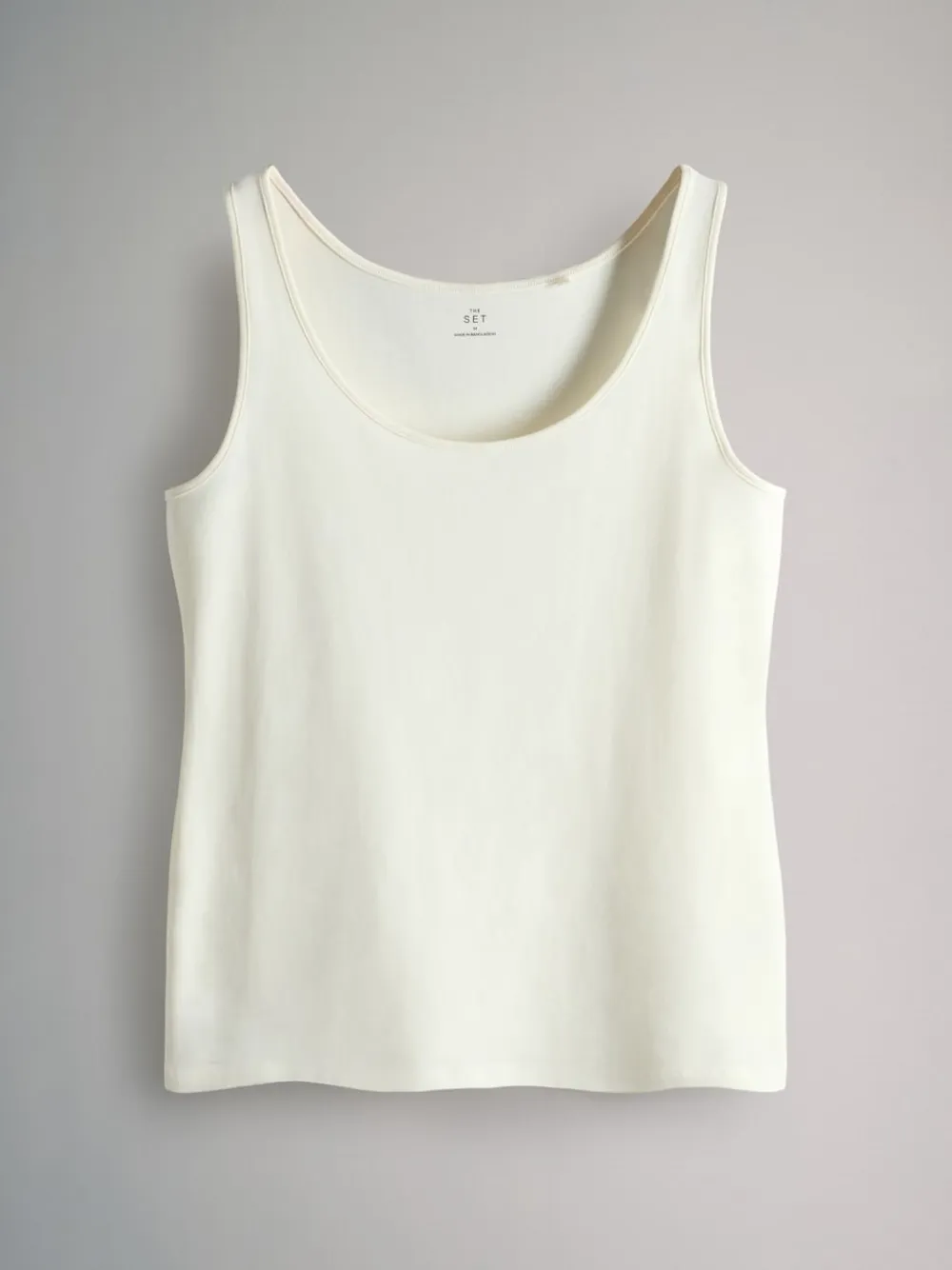 The Set 7 Pack Scoop Neck Vests Black/White/Brown/Light Brown/Cream/White Sale