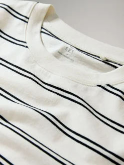 The Set 3 Pack Short Sleeve T-Shirt Dresses Black/Chocolate Brown/Stripe Best