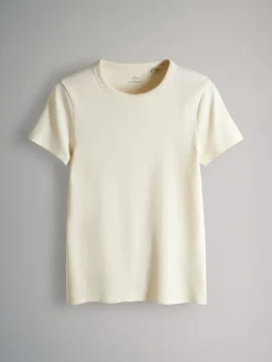 The Set 5 Pack Short Sleeve Ribbed T-Shirts Multi New