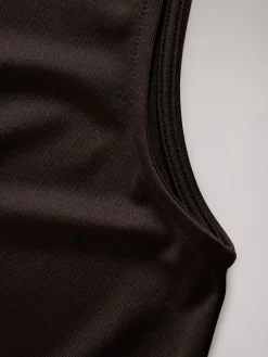 The Set 3 Pack Soft Touch High Neck Tops Balck/Chocolate Brown/White Outlet