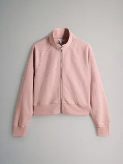 The Set 2 Pack Zip Cropped Funnel Neck Jackets Pink/Blue Hot