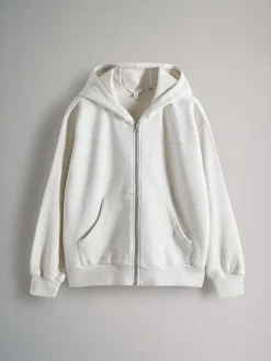 The Set 2 Pack Zip Though Hoodies Black/Grey Marl New