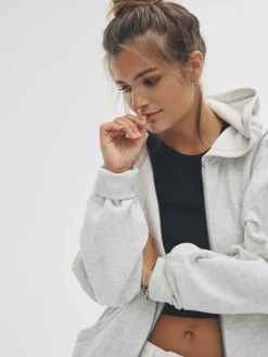 The Set 2 Pack Zip Though Hoodies Black/Grey Marl New