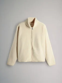 The Set 2 Pack Zip Through Borg Fleeces Chocolate Brown/Cream Best