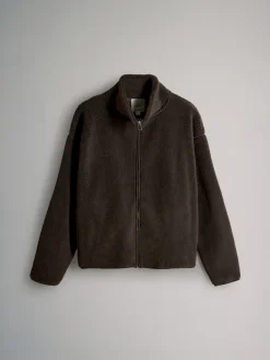 The Set 2 Pack Zip Through Borg Fleeces Chocolate Brown/Cream Best