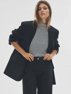 The Set Single Breasted Blazer Black Online