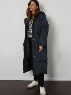 Threadbare Maxi Puffer Jacket Black Hot