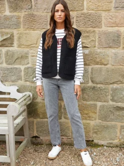 Threadbare Reversible Borg Gilet Black Best