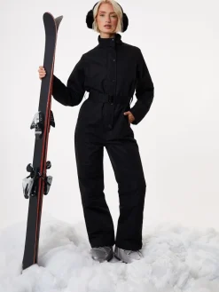 Threadbare Black Ski Jumpsuit Sale