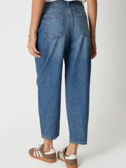 Threadbare Barrel Leg Jeans Blue New