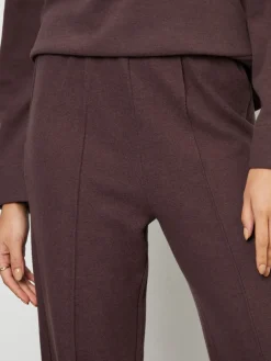 Threadbare Cosy Rib Pull On Wide Leg Joggers Brown Online