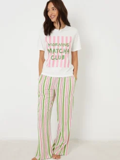 Threadbare Pink Graphic Print Short Sleeve Pyjamas Set Online