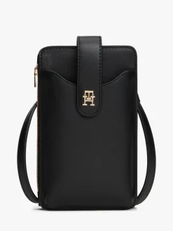 Tommy Hilfiger Hilfiger Icon Monogram Phone Pouch Black New