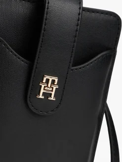 Tommy Hilfiger Hilfiger Icon Monogram Phone Pouch Black New