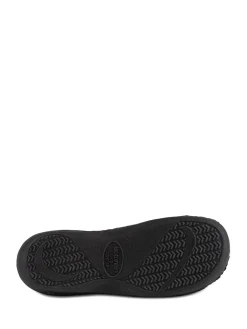 Totes Black Isotoner Popcorn Terry Mules Slippers New
