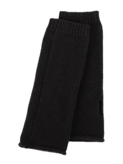 Totes Black Ladies Isotoner Soft Touch Knit Fingerless Gloves New