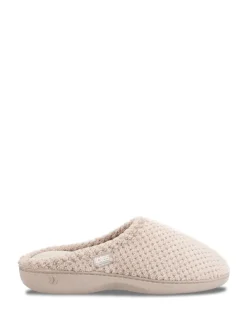 Totes Cream Isotoner Popcorn Terry Mules Slippers Sale