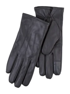 Totes 3 Point Smartouch Winter Leather Gloves Grey Discount