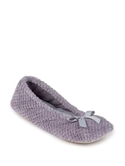 Totes Isotoner Popcorn Slippers Grey Sale