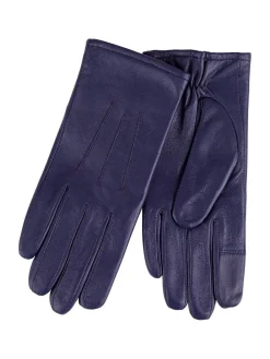 Totes 3 Point Smartouch Winter Leather Gloves Navy Clearance