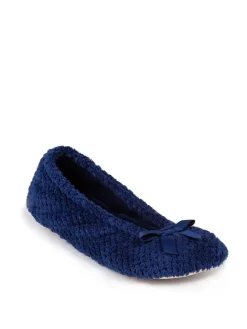 Totes Isotoner Popcorn Slippers Navy Clearance
